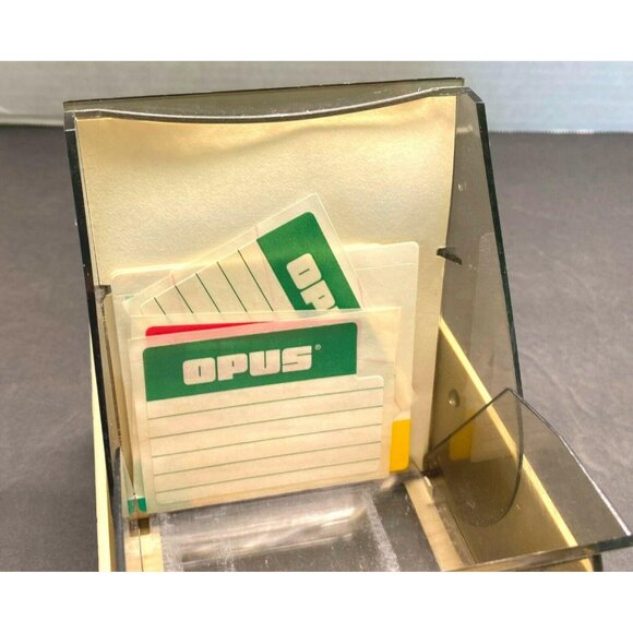 Vintage 80s Opus Floppy Micro Disk Plastic Storage Case Holds 10 3.5" Inch - Picture 6 of 11